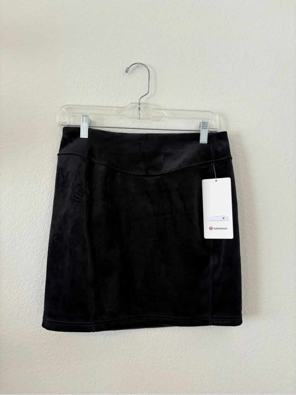 lululemon athletica Black Suede-Look Mini Skirt